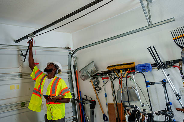 Professional Garage Door Panel Replacement technician working in Mason County County, TX
